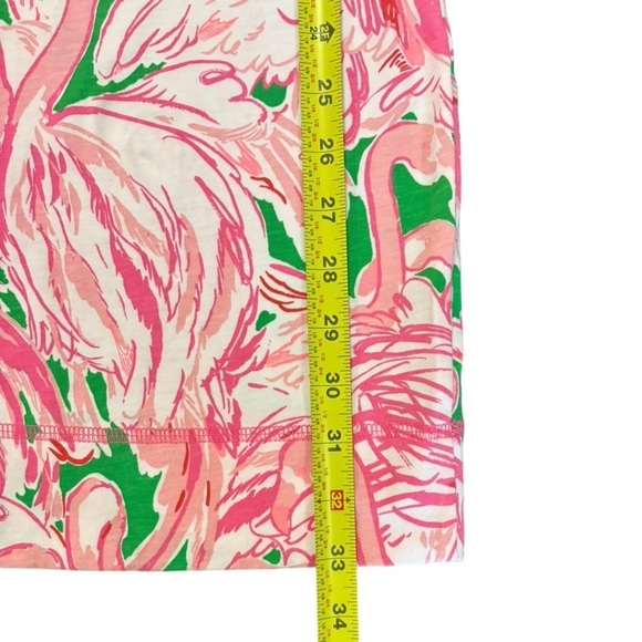 LILLY PULITZER Womens XS Pink Colony Flamingo Print Cotton Palmetto Shif… - Picture 6 of 9